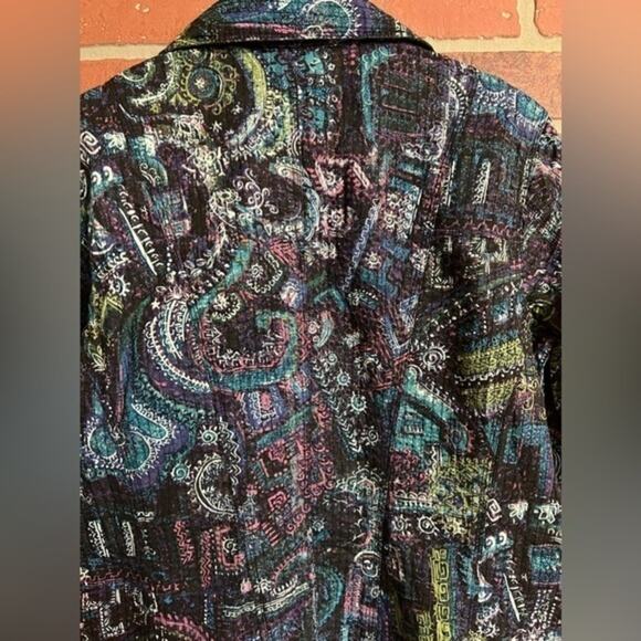 Chico’s | Colorful Quilted Grommet Snaps Jacket - Picture 7 of 7
